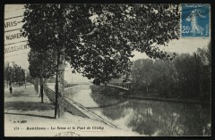 La seine et le Pont de Clichy à Asnières-sur-Seine