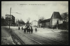 La Grande-Rue vers les écoles à Chaville