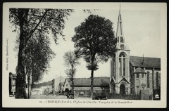 L'Eglise de Chaville - Vue prise de la Grande -Rue à Chaville