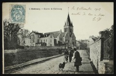 Carte postale ancienne Entrée de Châtenay
                                                                     à Châtenay-Malabry
                                