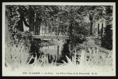 Le Parc - La pièce d'eau et la passerelle à Clamart