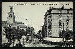 Rue de Paris prise de la Place de la Mairie à Clamart