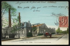 Carte postale ancienne Usine d'assainissement de la Seine
                                                                     à Clichy
                                