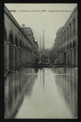 Inondations de Janvier 1910 - Imprimerie Paul Dupont à Clichy