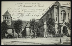 Carte postale ancienne Ancienne et Nouvelle Eglise
                                                                     à Clichy
                                