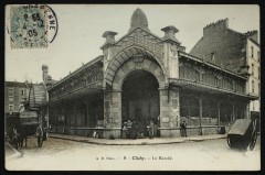 Carte postale ancienne Le Marché
                                                                     à Clichy
                                