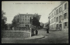 Rue de la Plaine et place des Tilleuls à Garches