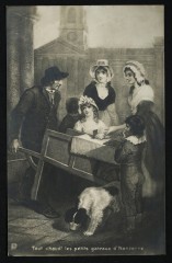 Personnages et slogan "Tout chaud les petits gâteaux d'Nanterre" (dessin) -
																					92000 Nanterre
																			