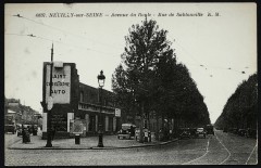 Carte postale ancienne Avenue de Roule - Rue de Sablonville
                                                                     à Neuilly-sur-Seine
                                