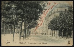 Boulevard et rue du Château à Neuilly-sur-Seine
