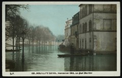 Inondation 1910 - Le Quai Bourdon à Neuilly-sur-Seine