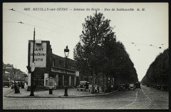 Carte postale ancienne Avenue de Roule - Rue de Sablonville
                                                                     à Neuilly-sur-Seine
                                