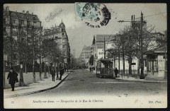 Perspective de la rue de Chartres à Neuilly-sur-Seine