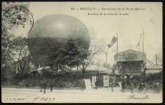Carte postale ancienne Aérodrome de la Porte Maillot - Avenue de la Grande Armée
                                                                     à Paris 17e
                                