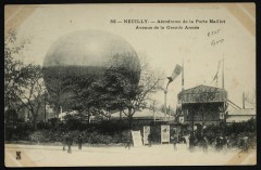 Carte postale ancienne Aérodrome de la Porte Maillot - Avenue de la Grande Armée
                                                                     à Paris 17e
                                