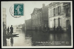 Crue de la seine - 30 Janvier 1910 - rue Soyer à Neuilly-sur-Seine