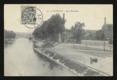 Carte postale ancienne Quai National
                                                                     à Puteaux
                                