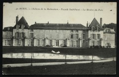 Château de la Malmaison (S.-et-O.) _ Façade Sud-Ouest - La Rivière du parc à Rueil-Malmaison