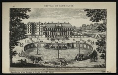 Château de Saint-Cloud. Reproduction d'une estampe de la fin du XVIIè siècle à Saint-Cloud