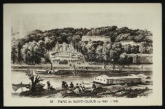 Parc de Saint-Cloud en 1845 [reproduction d'une gravure] à Saint-Cloud