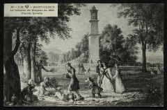 La lanterne de Diogène en 1820 d'après Develly à Saint-Cloud