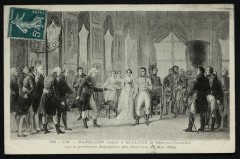Napoléon reçoit à St Cloud le Senatus-Consulte qui le proclame Empereur des français (18 Mai 1804) -
																					92210 Saint-Cloud
																			