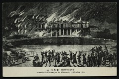 Incendie du Château par les Allemands (13 Octobre 1870) à Saint-Cloud
