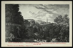 Vue du Parc et village de Saint-Cloud, prise de l'Allée de Breteuil (Gravé par Née) à Saint-Cloud
