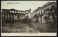 Guerre de 1870-71. Ruines du Palais de St-Cloud à Saint-Cloud