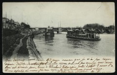 Carte postale ancienne Le Pont de Saint-Cloud - Vue prise du Quai
                                                                     à Saint-Cloud
                                