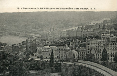 Panorama de Paris pris du Trocadéro vers Passy à Paris 16e