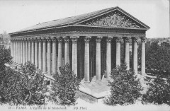 Eglise de la Madeleine, Paris, vintage postcard