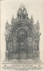 Beauvais-Fr-60-Cpa-cathédrale-horloge monumentale-01 à Beauvais