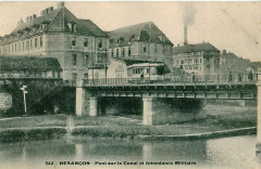 Inconnu - Besancon - Pont sur le Canal et Intendance Militaire à Besançon