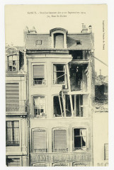 70, rue Saint-Dizier Nancy. Bombardement des 9-10 Septembre 1914 P-Fg-Cp-00037 -
													France
												