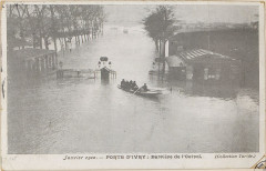 Carte postale ancienne Janvier 1910 - Porte d'Ivry : Barrière de l'Octroi
                                                                     à Paris 13e
                                