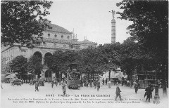 La Place du Chatelet Eld postcard