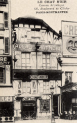 Le chat noir carte postale