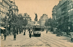 Nd 28 - Paris - La Rue du temple et la Place de la République