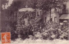 Char de la Reine des Roses de Paris - Rennes Fête des Fleurs 26 et 27 mai 1912