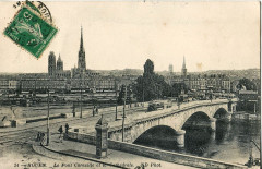Nd 24 - Rouen - Le Pont Corneille et la Cathédrale