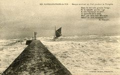 Cpa Boutain port barque orage
