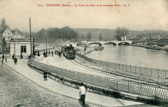 Ab - Soissons - La Gare du Port et le Nouveau Pont -
													France
												
