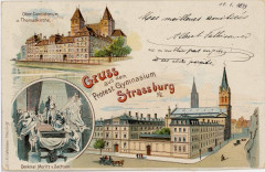 Carte postale de Strasbourg de 1899