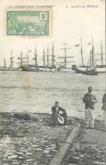 971-Guadeloupe-Voiliers dans le port Moule-vers 1905 -
													971 Guadeloupe
												