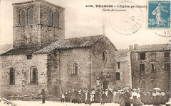 Sortie de messe à Tiranges