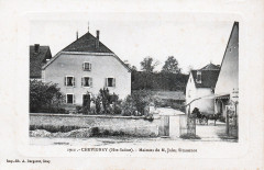 Carte postale de Chevigney - Maisons de M. Jules Simonnot (1911)