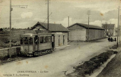 Querqueville station tram cpa