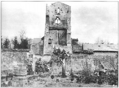 Aubérive église en juillet 1915
