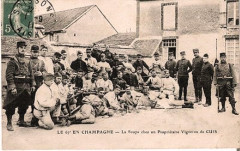Champagne regiment Kléber chez un vigneron de Cuis
